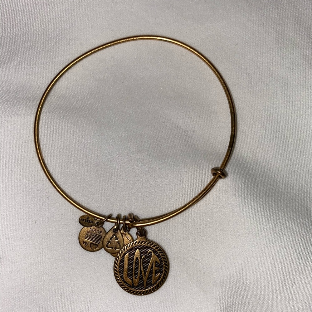 Alex and Ani Love Charm Bracelet